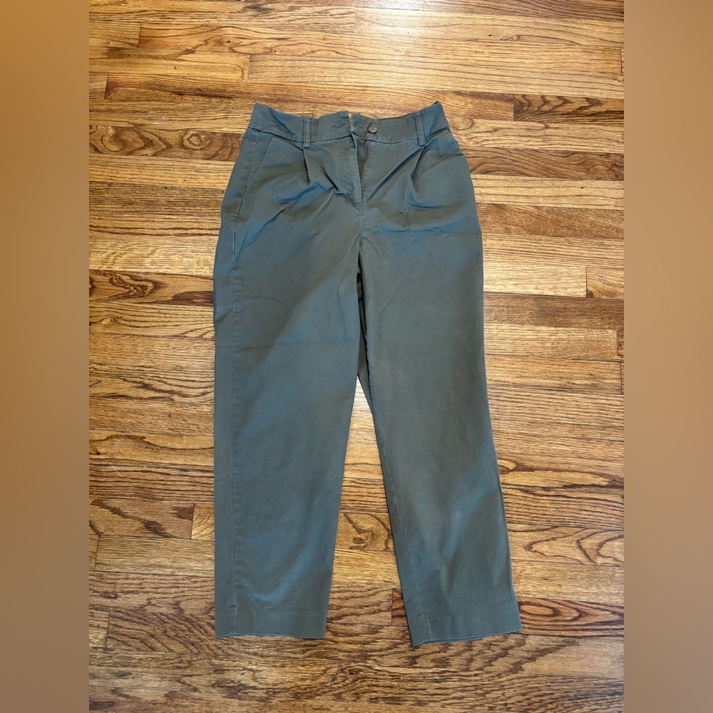 Express Ankle Green Khaki Trousers
